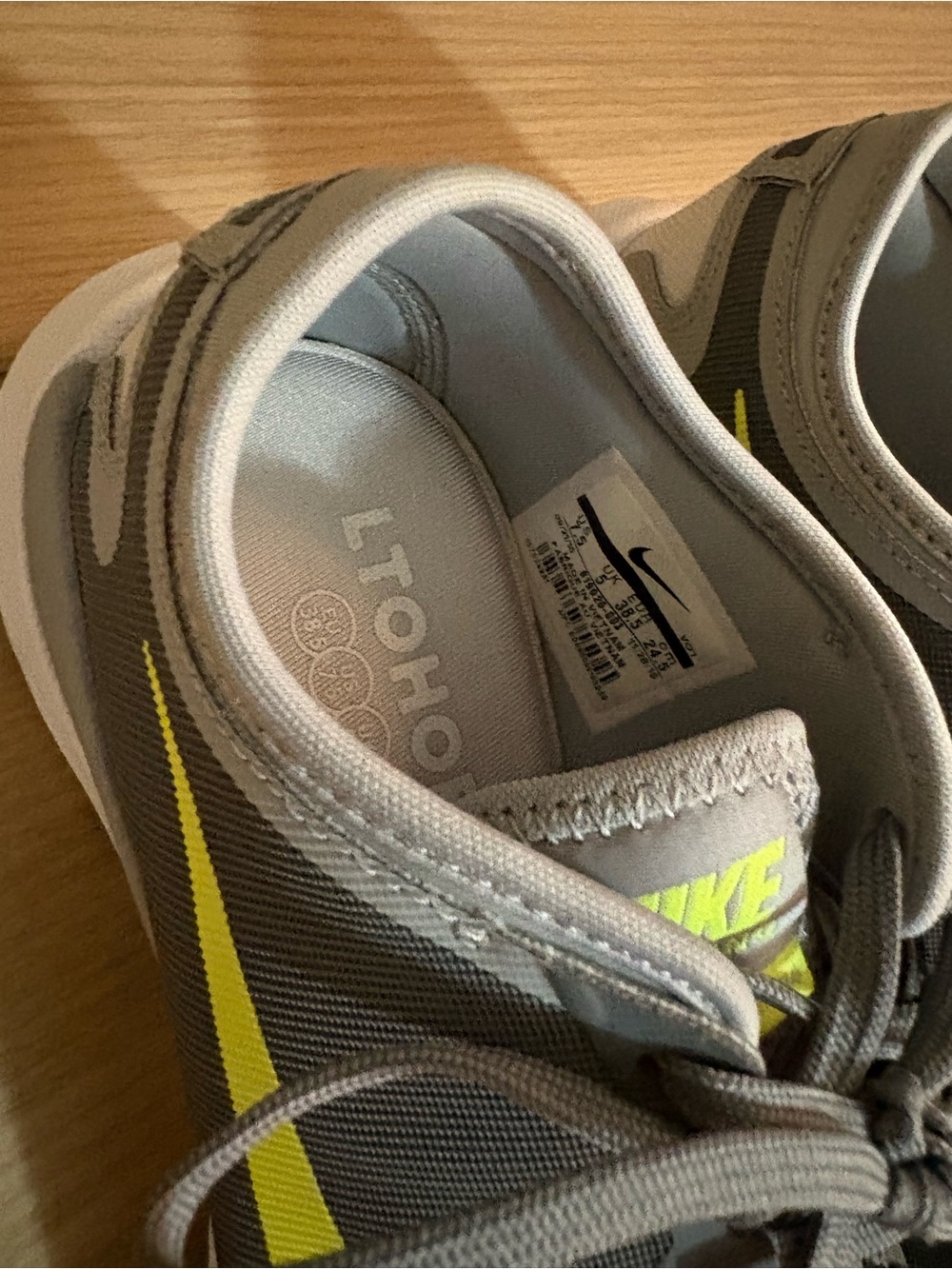 Nike Women’s Gray and Volt Running Sneakers - Picture 4 of 4